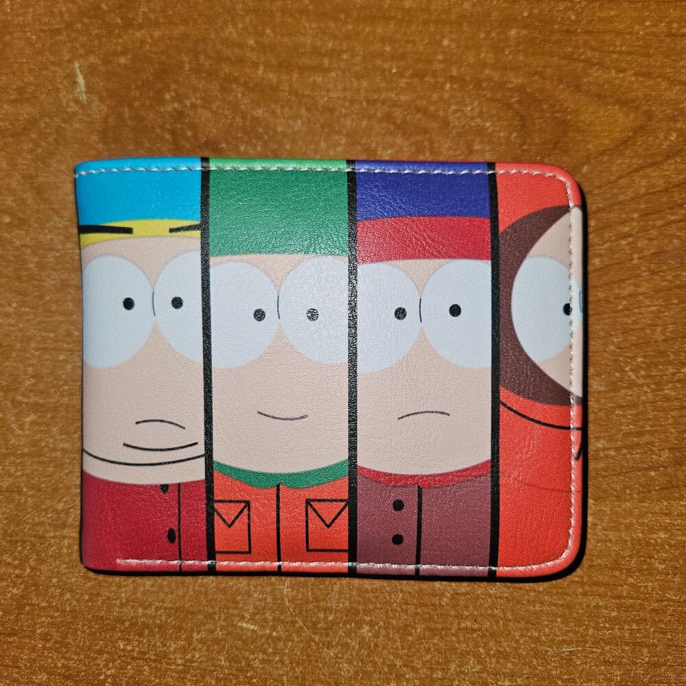 South Park Close-Up Faces Bifold Wallet - Colorful Character Panels